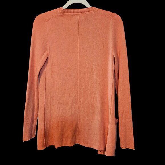Banana Republic Peach Open Front Cardigan with Pockets Size Medium - Picture 4 of 5
